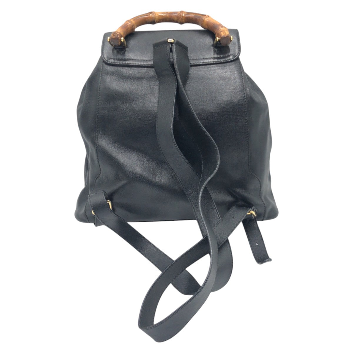 GUCCI Backpack 003 1998 0016 leather Black black Backpack Unisex Bamboo Women Used