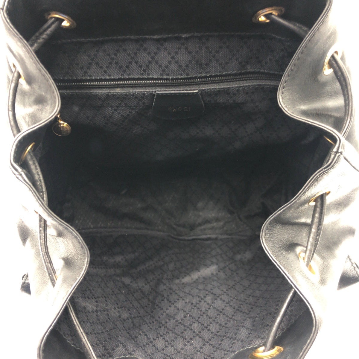 GUCCI Backpack 003 1998 0016 leather Black black Backpack Unisex Bamboo Women Used