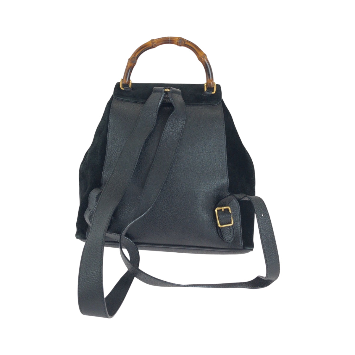 GUCCI Backpack 003 2058 Suede, Leather black Backpack Backpack Bamboo Women Used