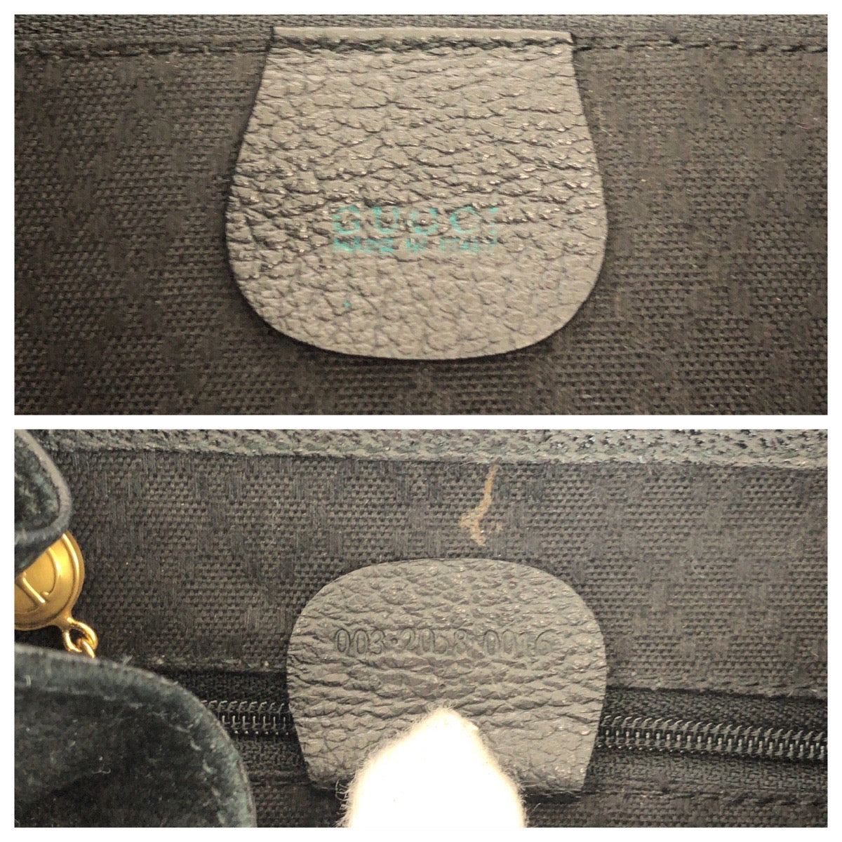 GUCCI Backpack 003 2058 Suede, Leather black Backpack Backpack Bamboo Women Used