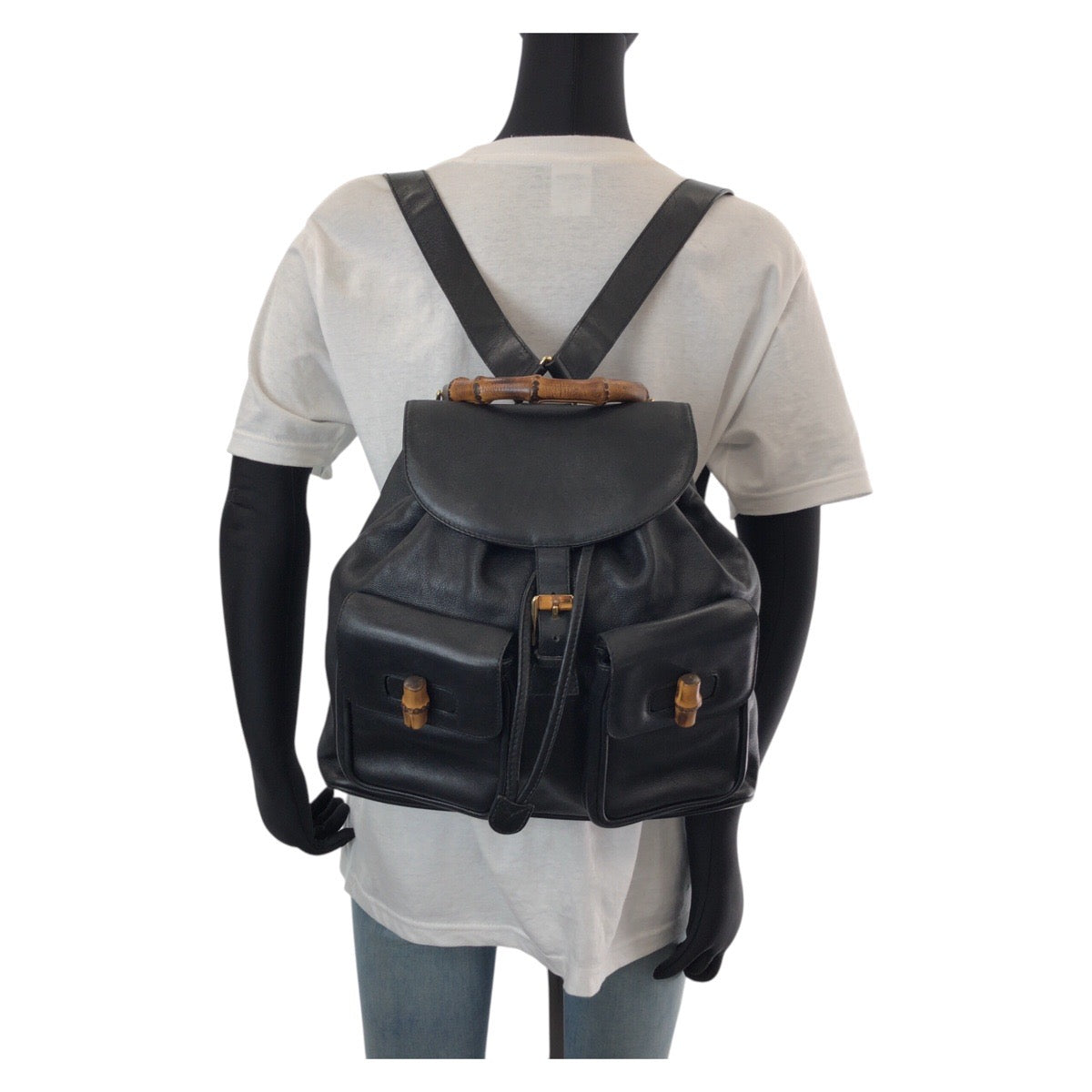 GUCCI Backpack 003 2058 0016 leather black Backpacks & Daypacks Backpacks Bamboo Women Used