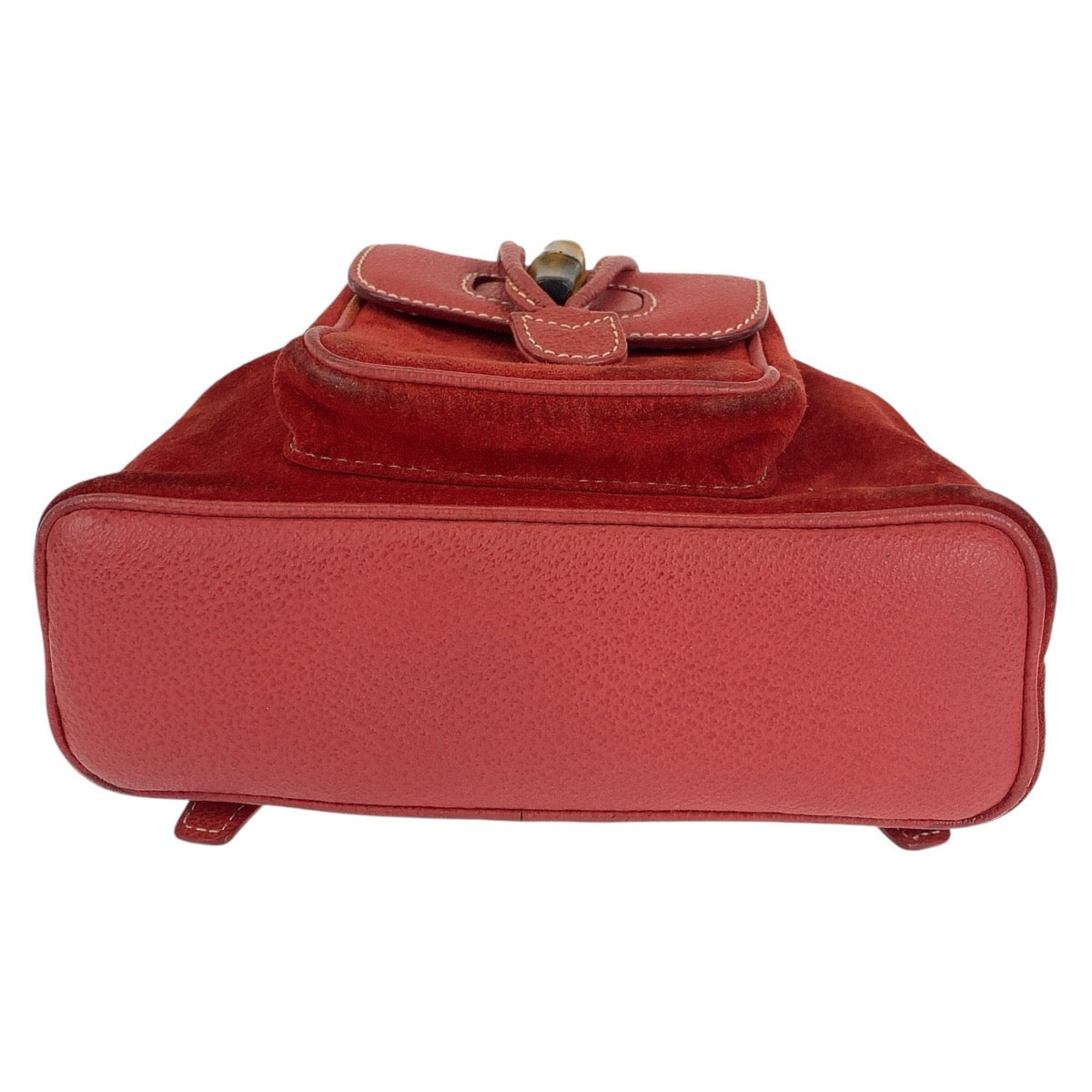 GUCCI Backpack 003 1956 0030 Suede, Leather Red Backpacks & Daypacks Backpacks Bamboo Women Used