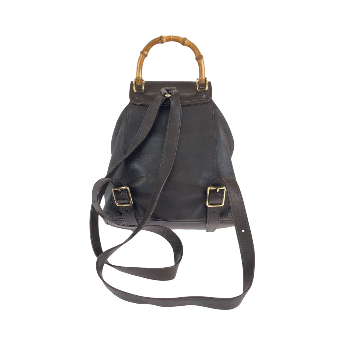 GUCCI Backpack 003 2852 leather Dark brown brown Backpack Backpack Bamboo Women Used