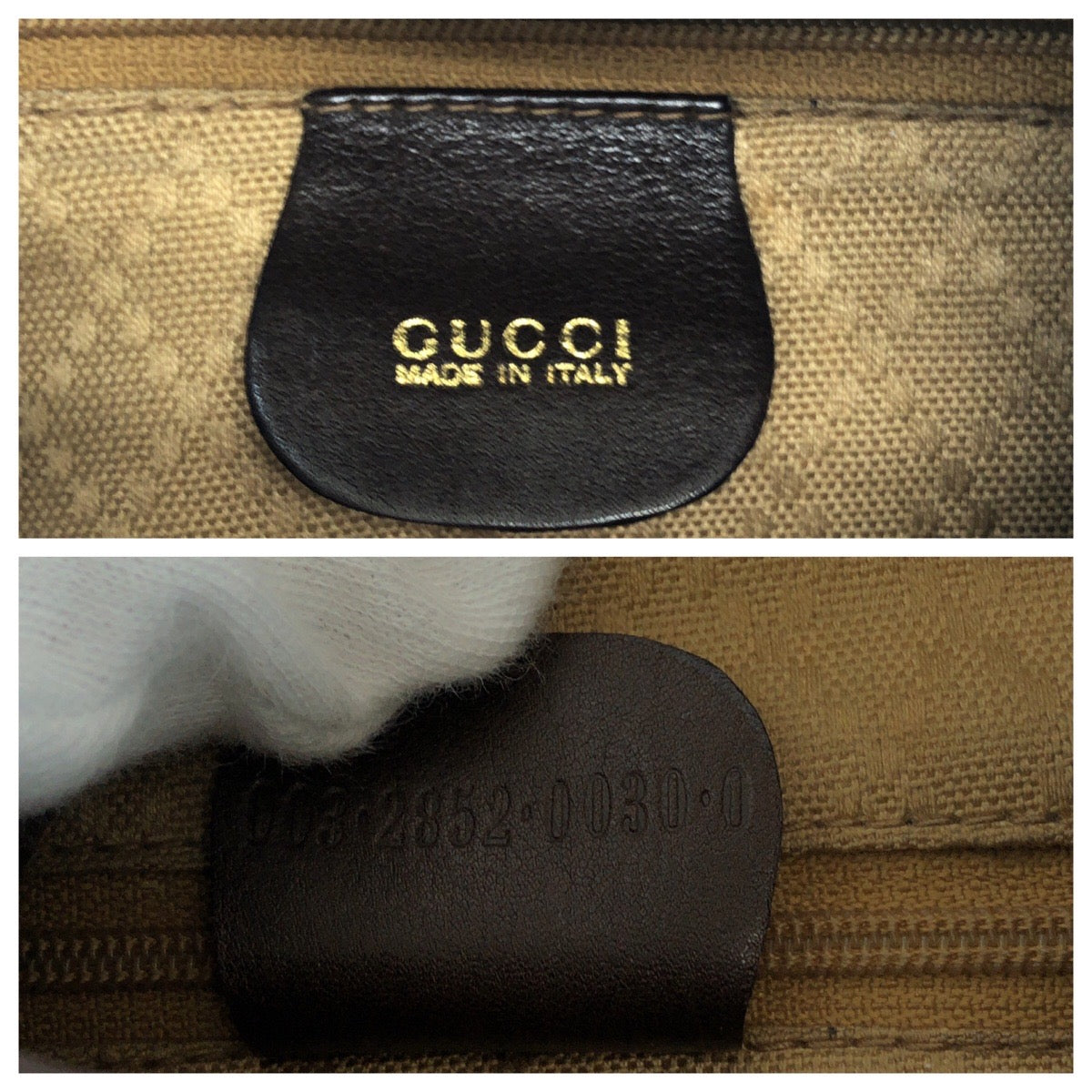 GUCCI Backpack 003 2852 leather Dark brown brown Backpack Backpack Bamboo Women Used