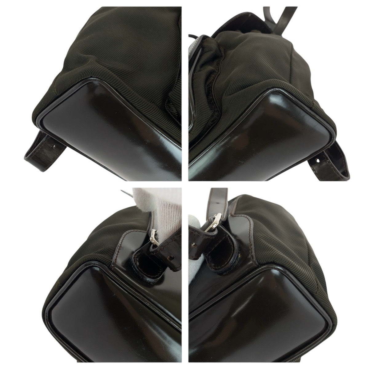 GUCCI Backpack 003 1998 0030 Canvas, enamel Brown Backpacks & Daypacks Backpacks Bamboo Women Used