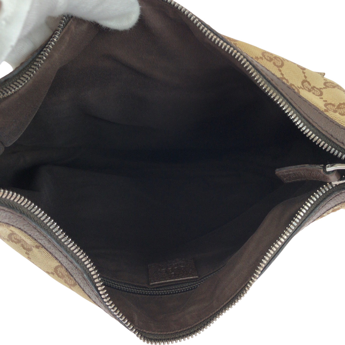 GUCCI Shoulder Bag 131211 GG canvas Beige Brown SilverMetal Shoulder Bag Crossbody Women Used