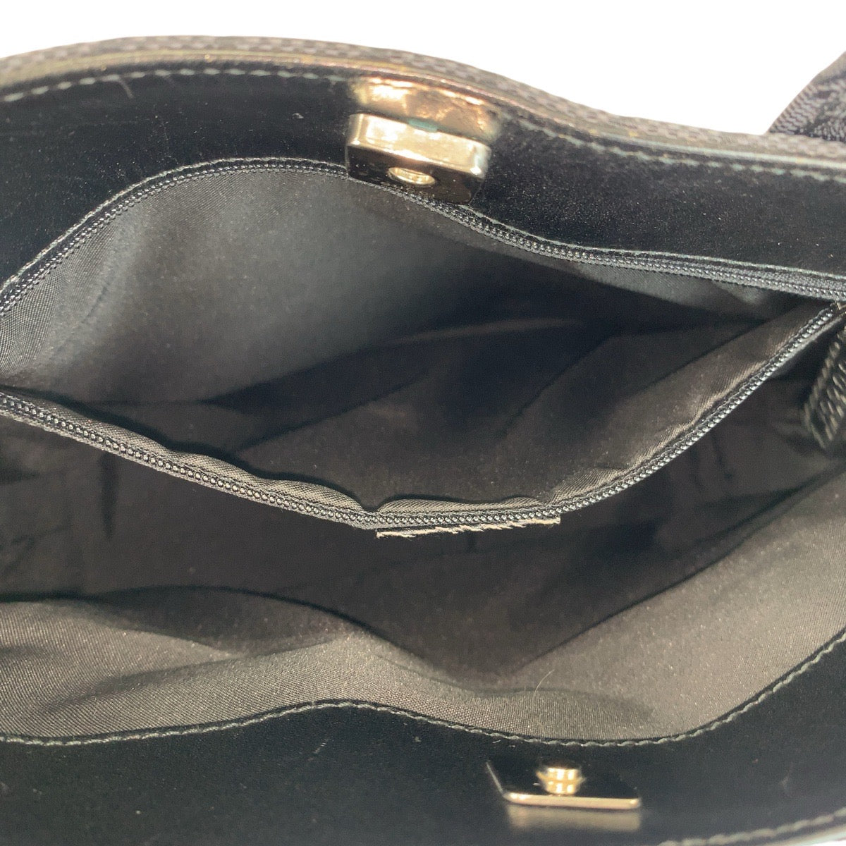 GUCCI Tote Bag 002 1080 GG canvas, leather Black black Tote Bag handbag Women Used