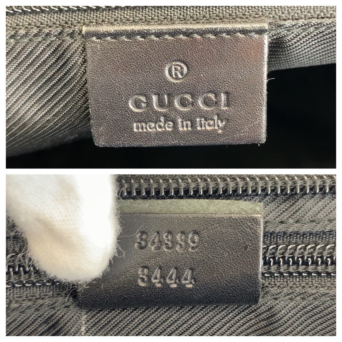 GUCCI Tote Bag 34339 GG canvas, leather Black black Tote Bag Shoulder Bag Women Used