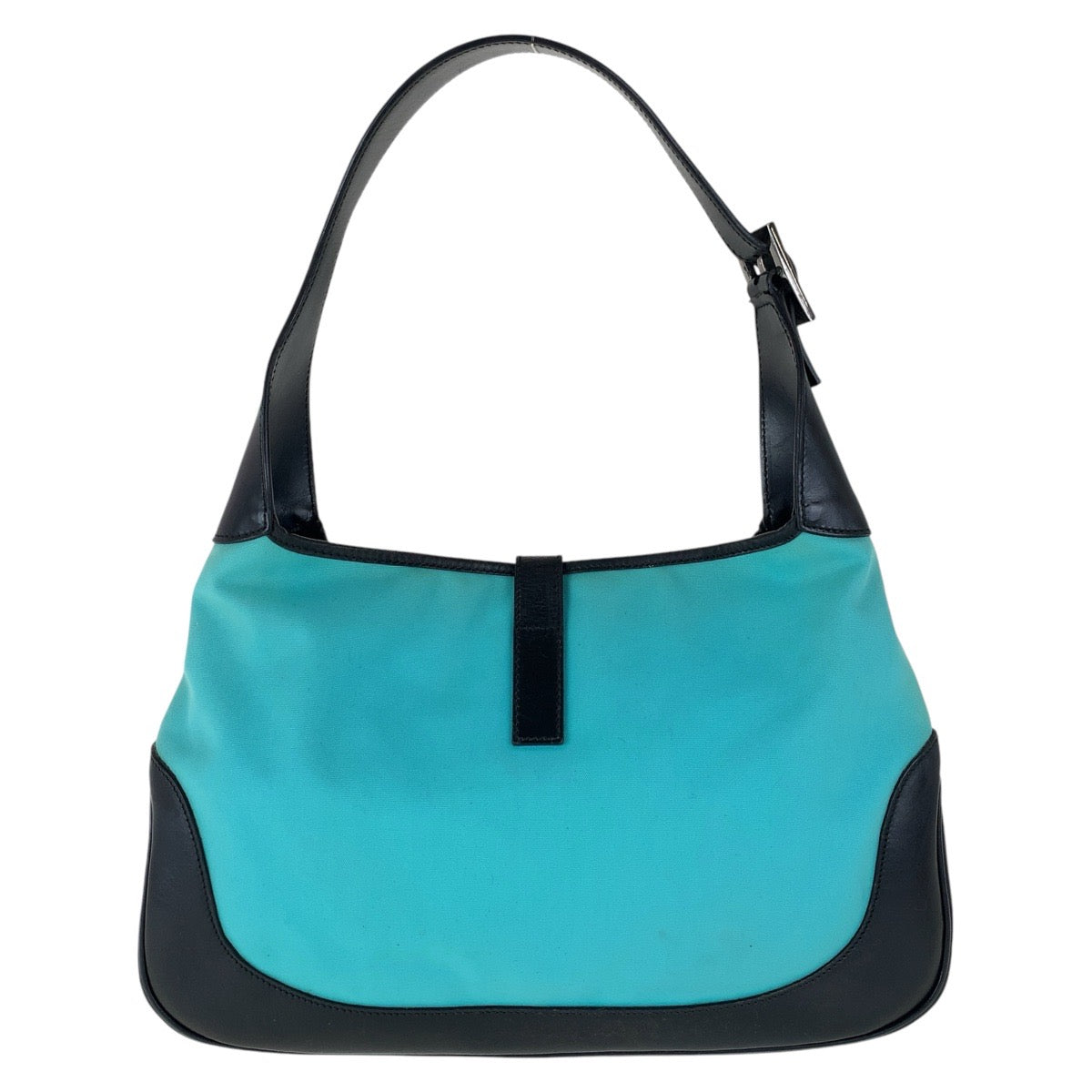 GUCCI Shoulder Bag 001 3306 Canvas, Leather Mint Green Black SilverMetal Jackie Hobo Women Used