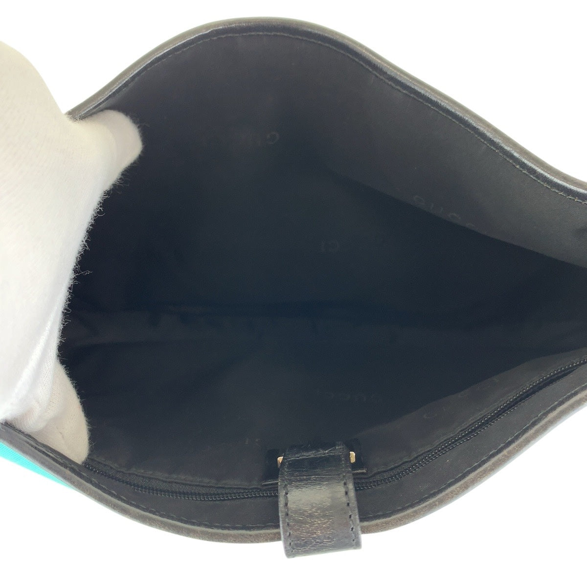 GUCCI Shoulder Bag 001 3306 Canvas, Leather Mint Green Black SilverMetal Jackie Hobo Women Used