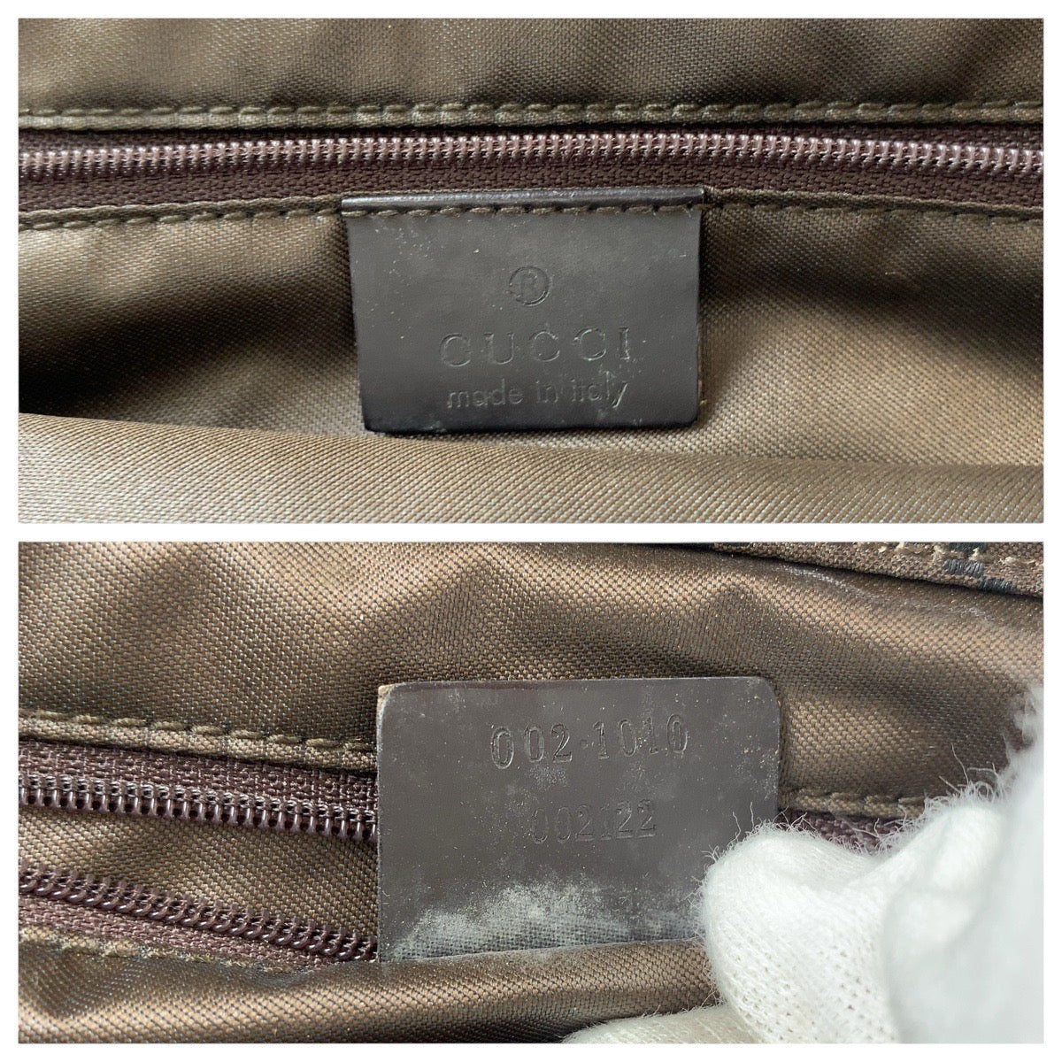 GUCCI Tote Bag 002 1010 GG canvas Brown Silver Metal Tote Bag handbag Bamboo Jumbo GG Women Used