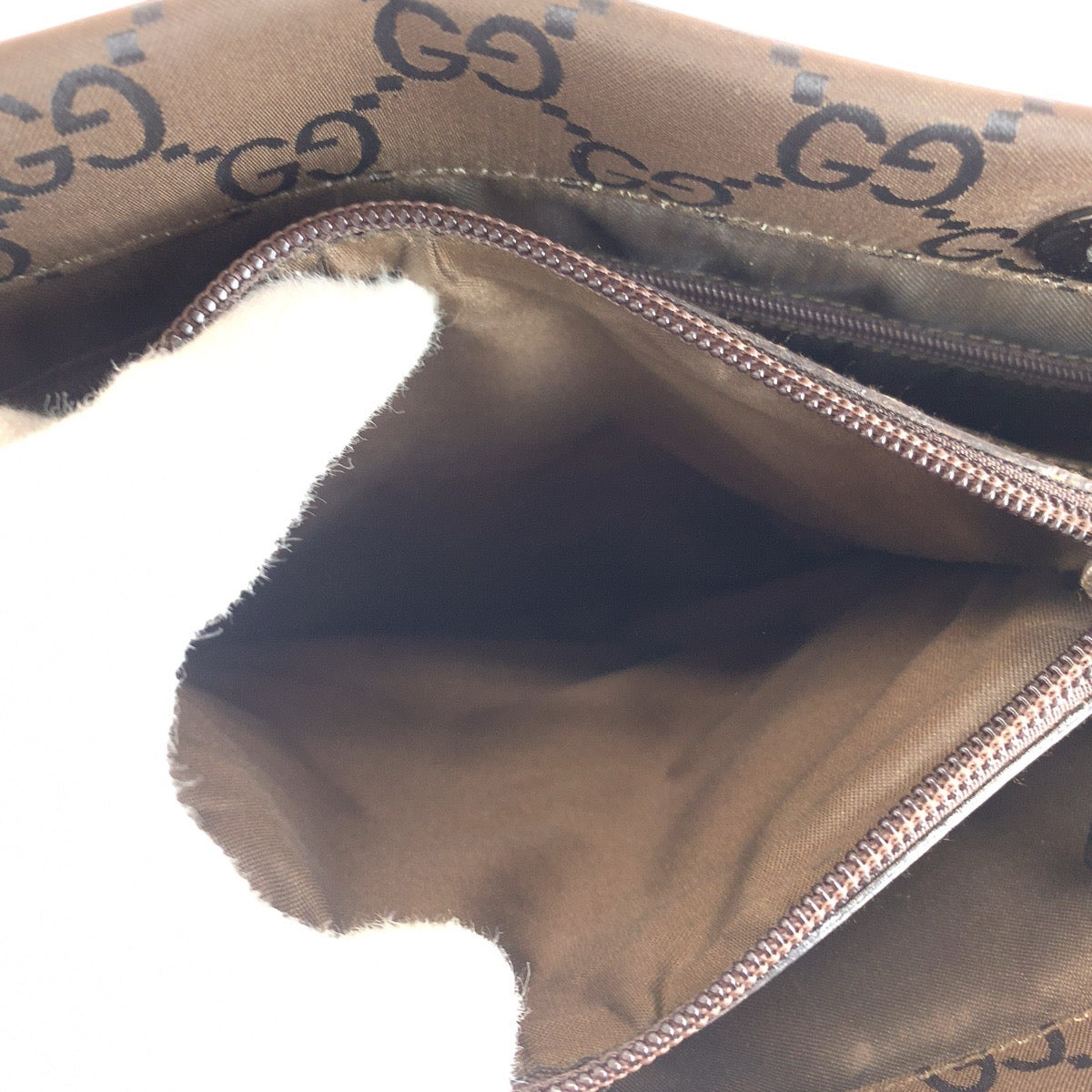 GUCCI Tote Bag 002 1010 GG canvas Brown Silver Metal Tote Bag handbag Bamboo Jumbo GG Women Used