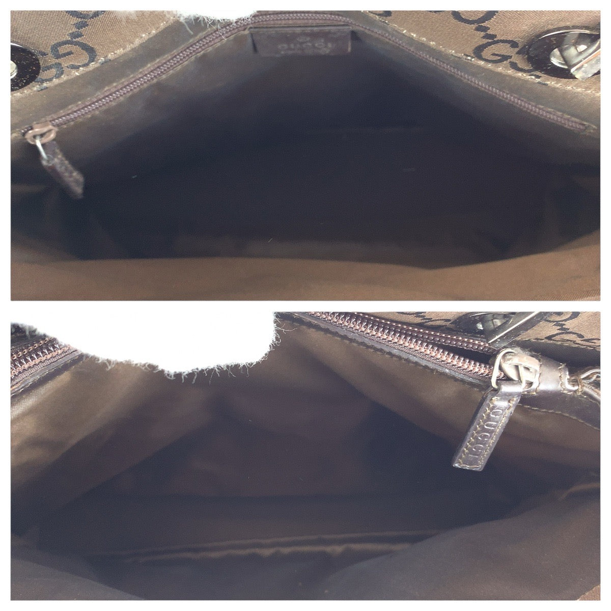 GUCCI Tote Bag 002 1010 GG canvas Brown Silver Metal Tote Bag handbag Bamboo Jumbo GG Women Used