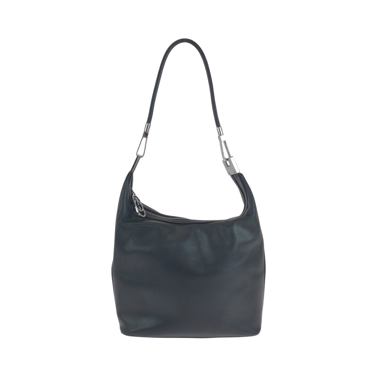 GUCCI Shoulder Bag 001 3814  002122 leather Black SilverMetal Hobo One Shoulder Bag Women Used