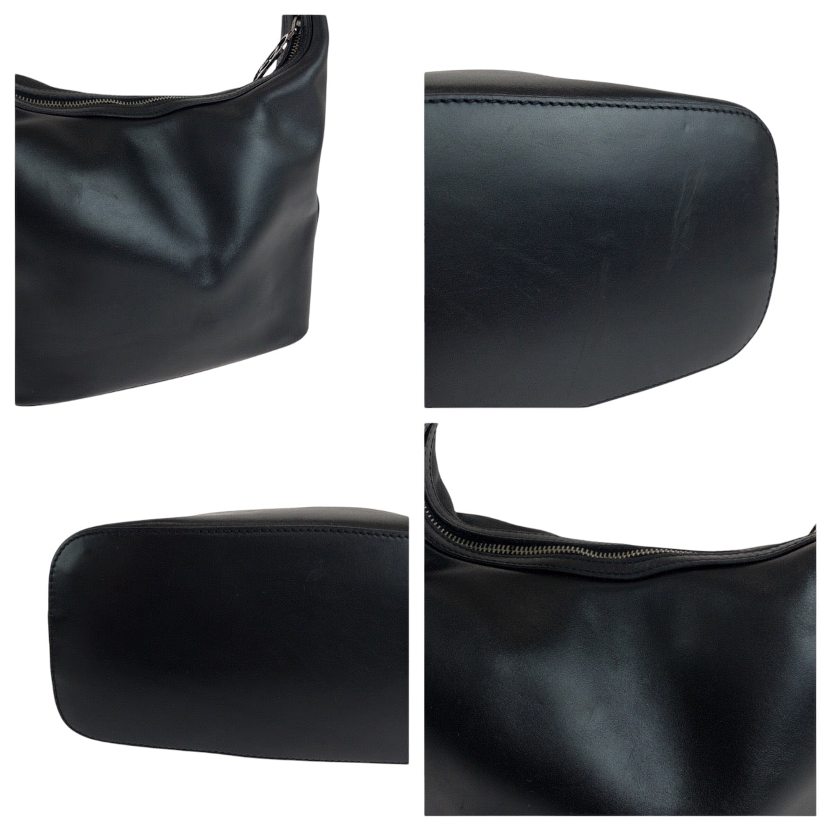GUCCI Shoulder Bag 001 3814  002122 leather Black SilverMetal Hobo One Shoulder Bag Women Used