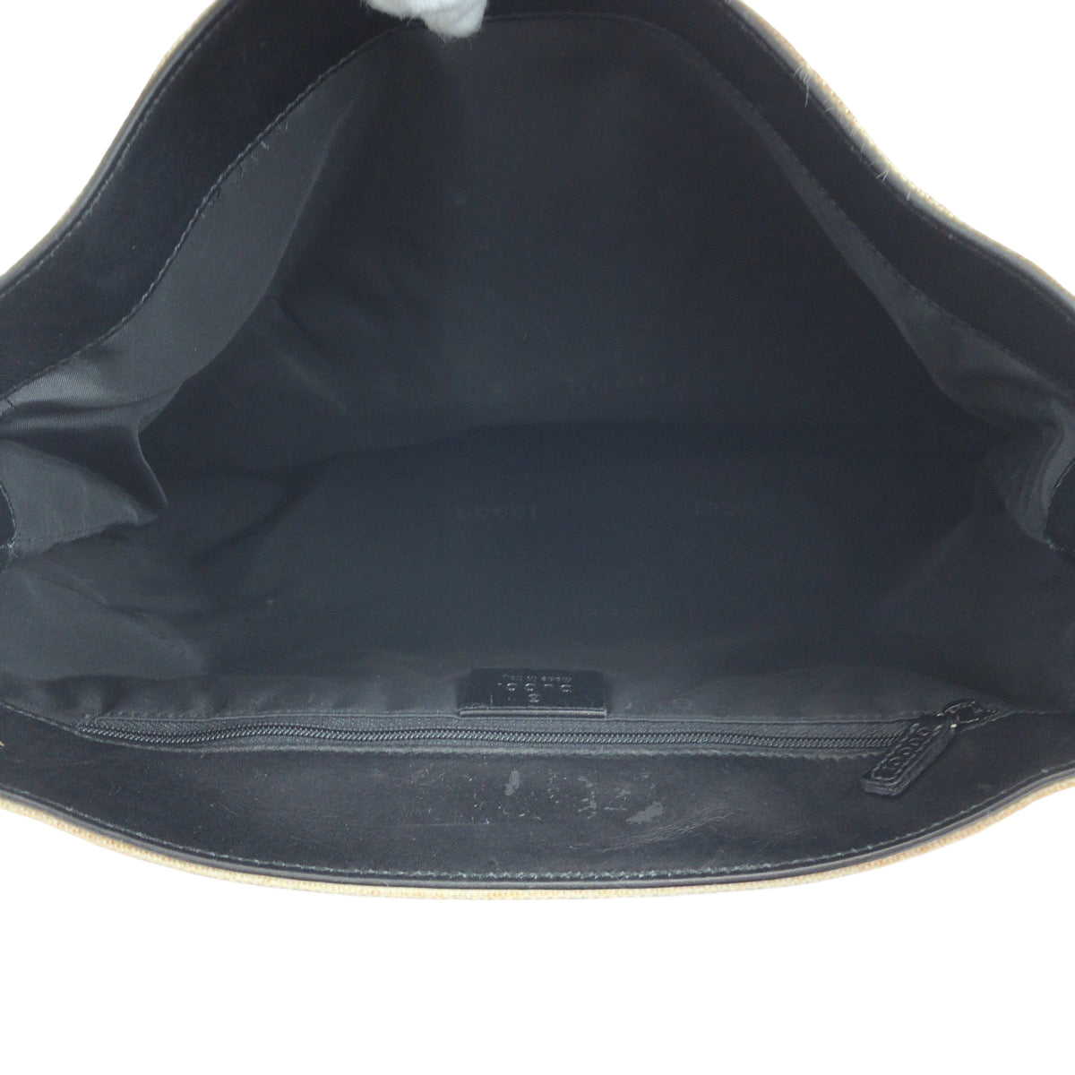 GUCCI Shoulder Bag 001 4014 001013 cotton Ivory Black SilverMetal Hobo One Shoulder Bag Women Used
