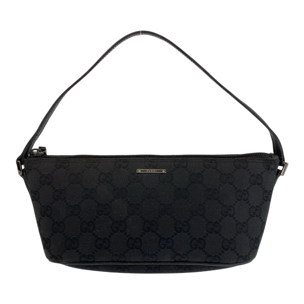 GUCCI Handbag 7198 GG canvas, leather Black black Handbag accessory pouch Women Used