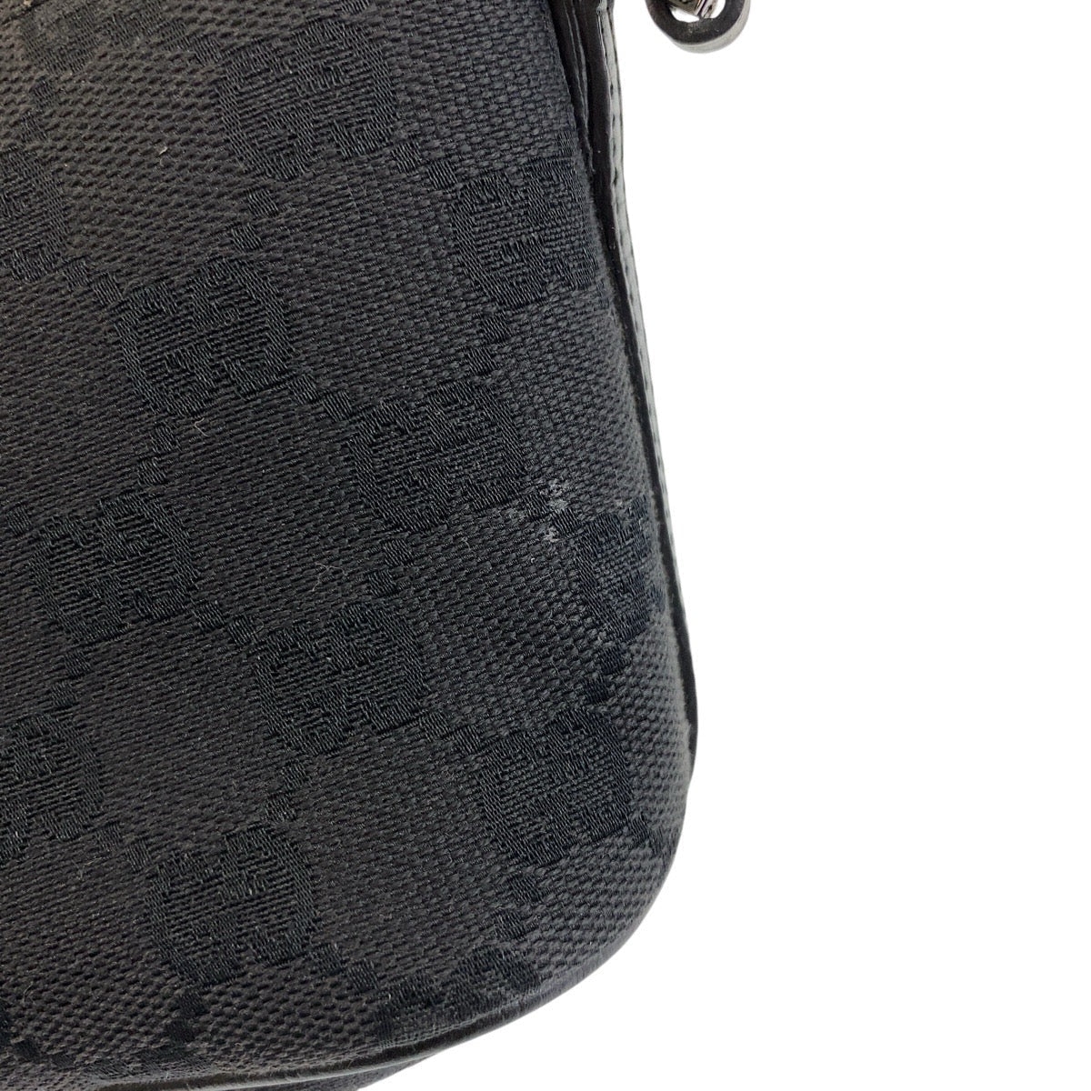 GUCCI Handbag 7198 GG canvas, leather Black black Handbag accessory pouch Women Used
