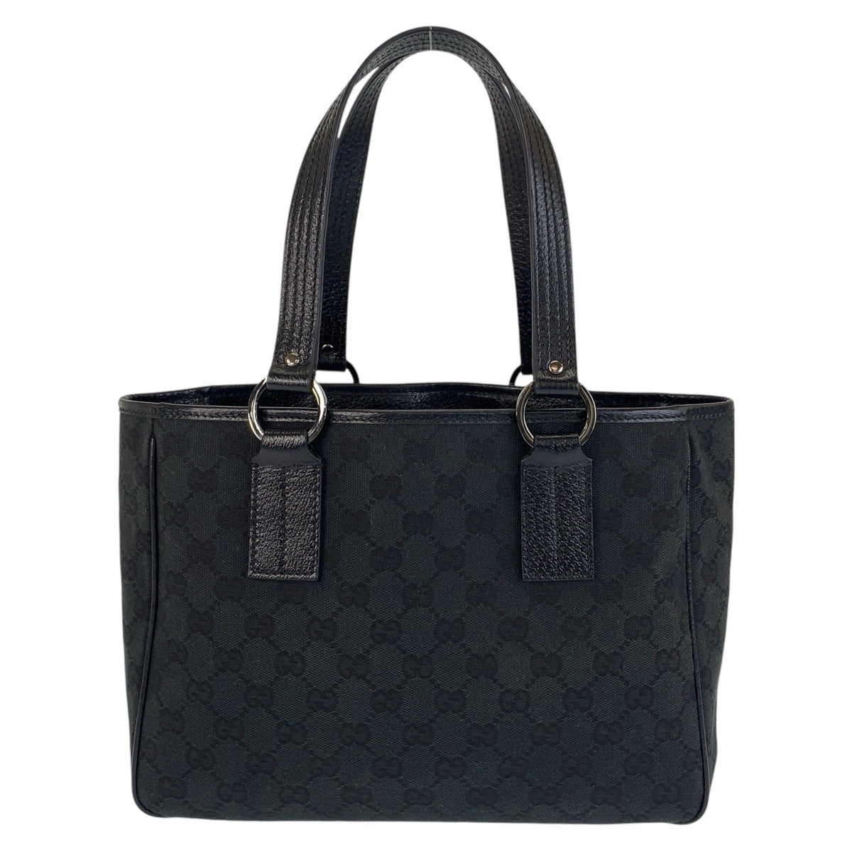 GUCCI Tote Bag 113019 GG canvas, leather Black black Tote Bag Shoulder Bag Women Used