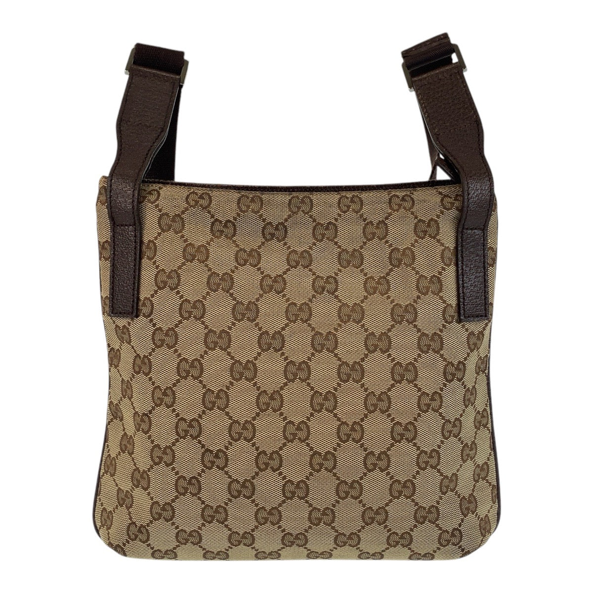 GUCCI Shoulder Bag 122793 GG canvas, leather Brown beige Shoulder Bag Messenger bag Women Used