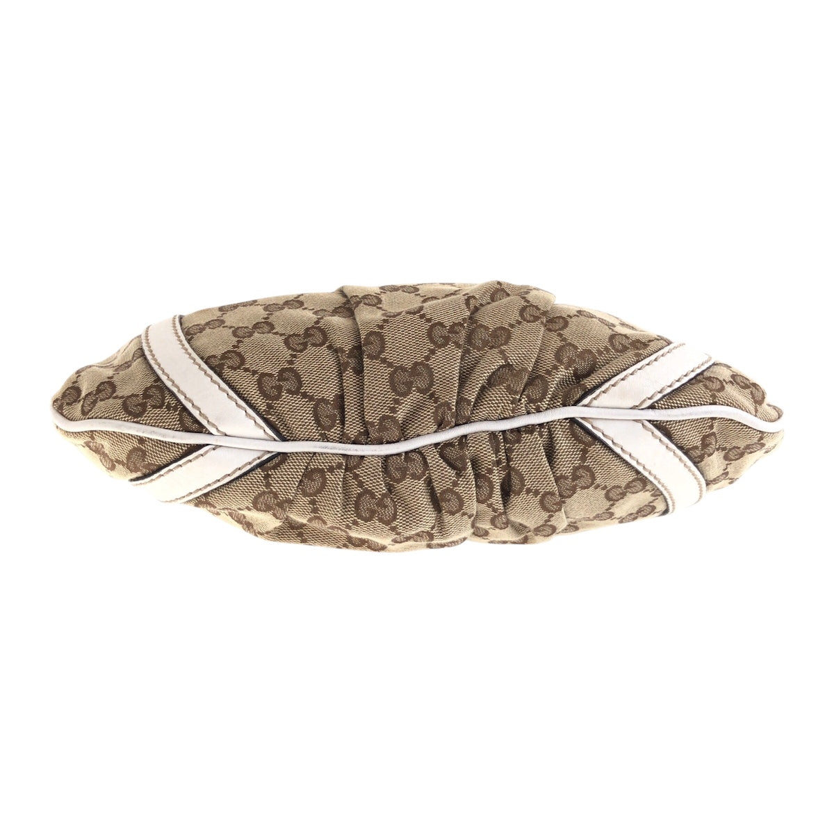 GUCCI Shoulder Bag 203257 GG canvas, leather Beige White Gold Metal Crossbody Shoulder Bag Women Used