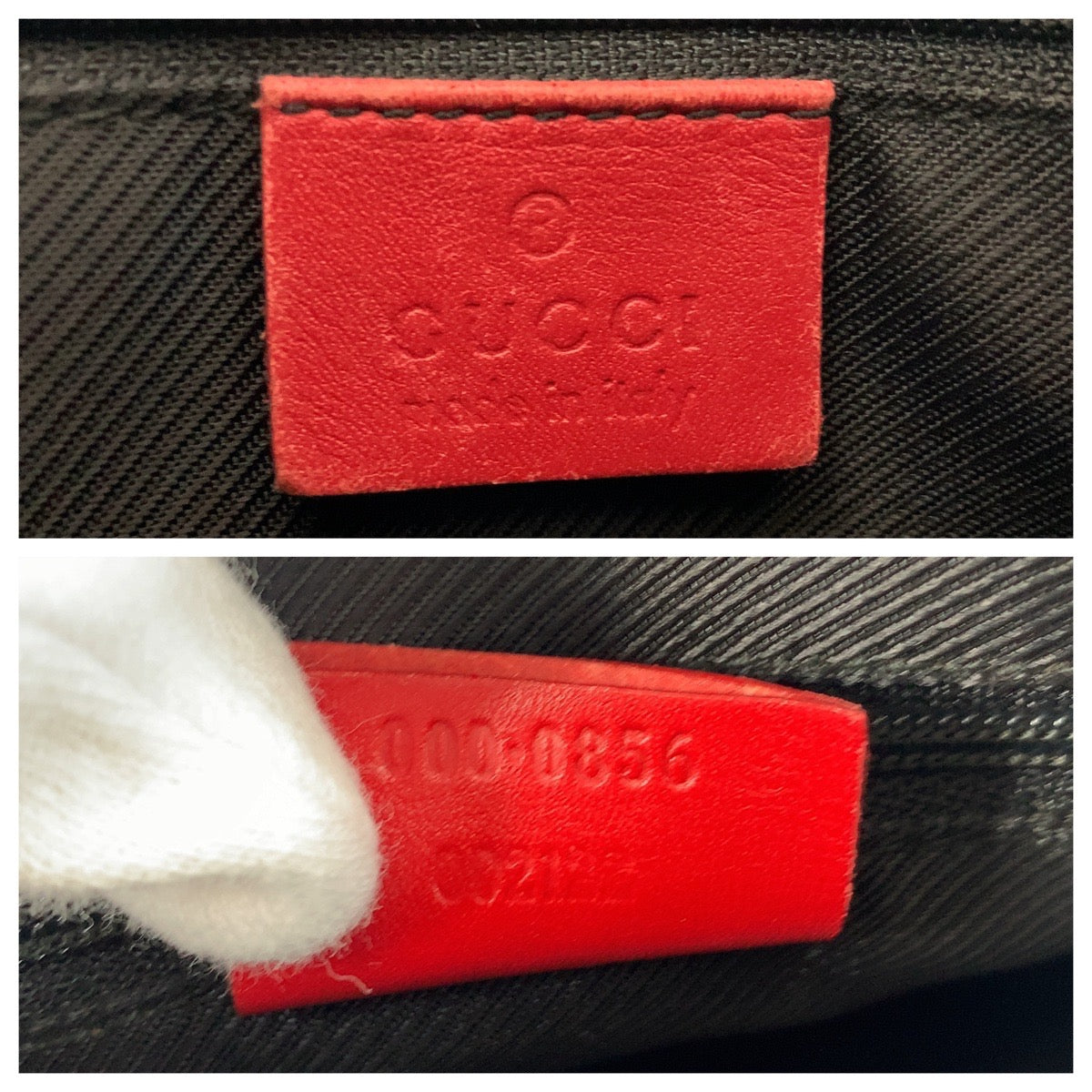GUCCI Tote Bag 000 0856 GG canvas, leather Red beige Tote Bag Women Used