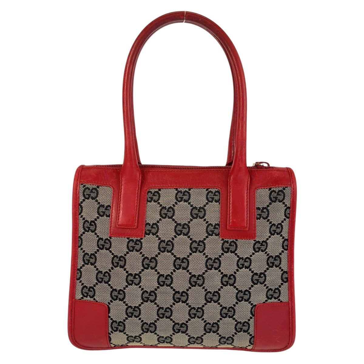 GUCCI Tote Bag 000 0856 GG canvas, leather Red beige Tote Bag Women Used