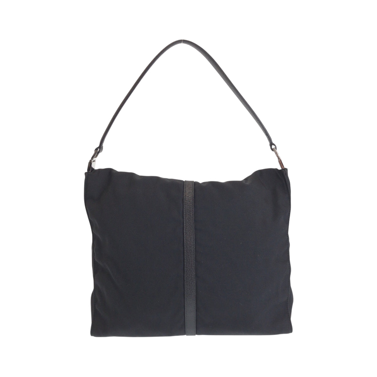 GUCCI Shoulder Bag 001 3355 Nylon Black SilverMetal One Shoulder Bag Jackie Women Used