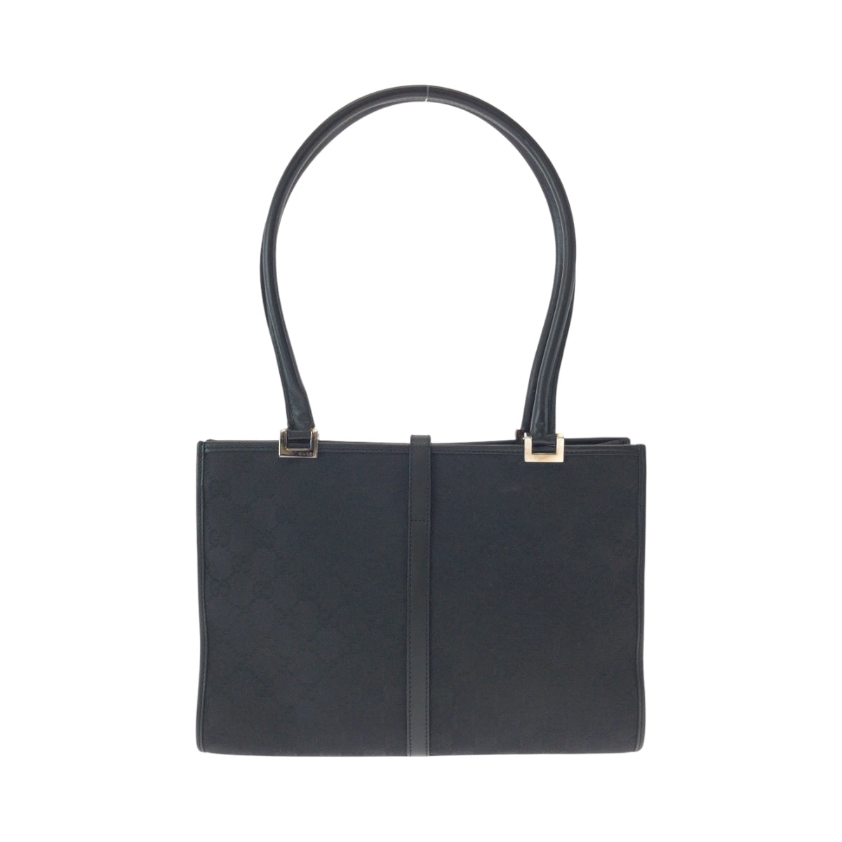 GUCCI Tote Bag 002 1073 GG canvas Black SilverMetal Tote Bag Shoulder Bag Jackie Women Used