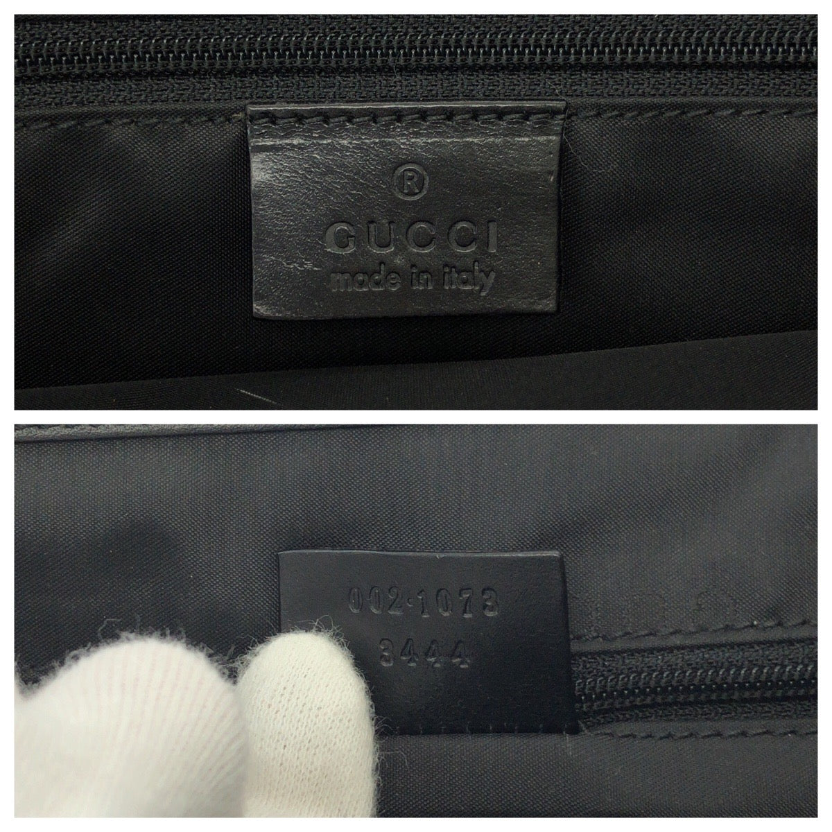 GUCCI Tote Bag 002 1073 GG canvas Black SilverMetal Tote Bag Shoulder Bag Jackie Women Used