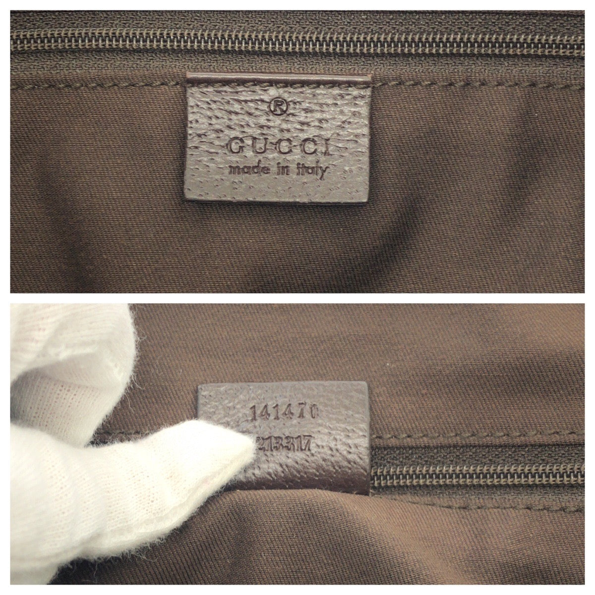 GUCCI Tote Bag 141470 GG canvas Beige Brown Gold Metal Tote Bag Shoulder Bag Women Used