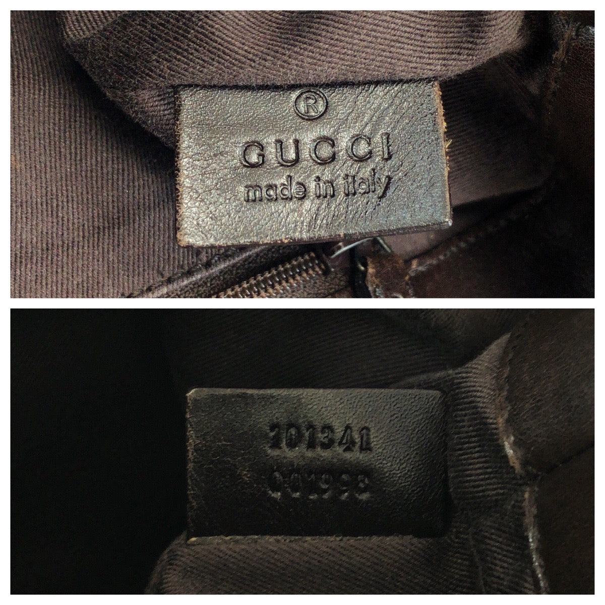 GUCCI Tote Bag 101341 canvas Brown Black Metal Tote Bag Shoulder Bag Women Used