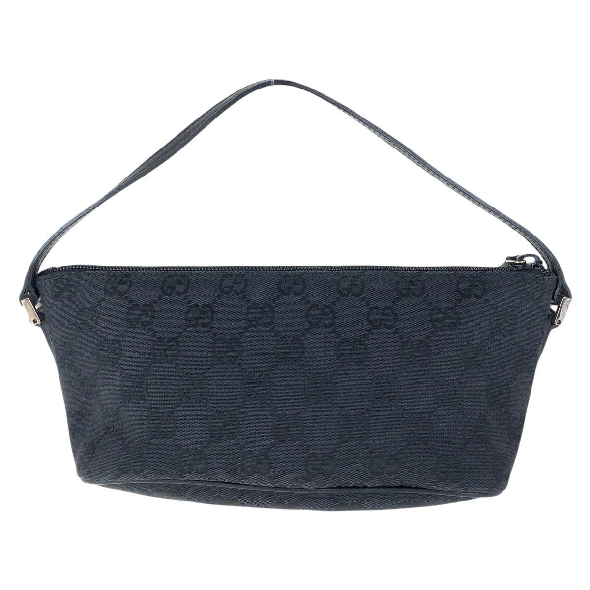 GUCCI Handbag 039 1103 GG canvas, leather Black SilverMetal Handbag accessory pouch Women Used