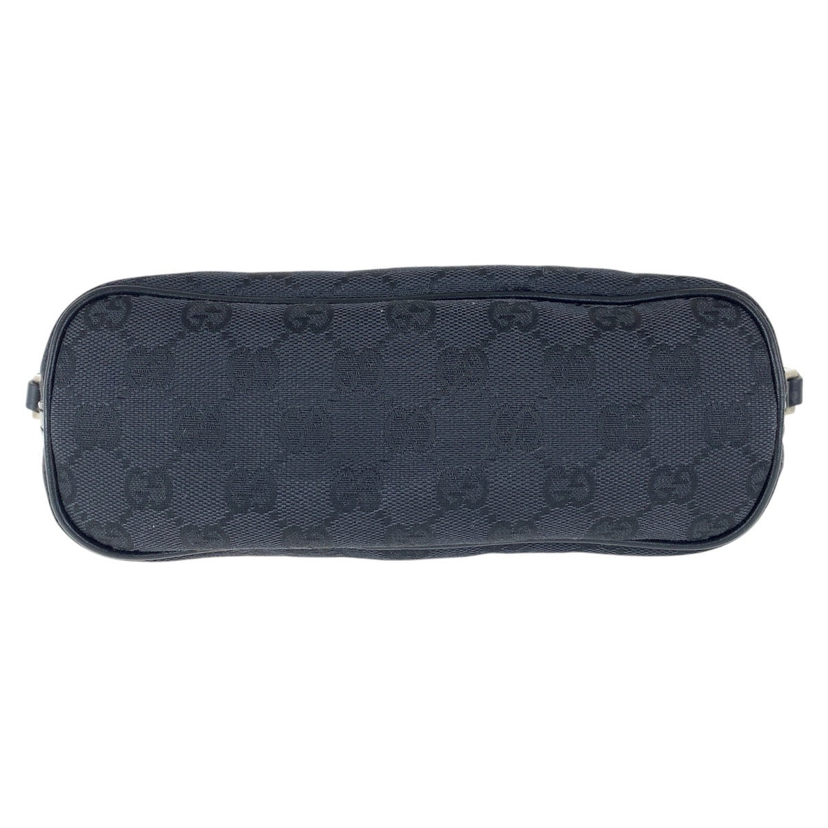 GUCCI Handbag 039 1103 GG canvas, leather Black SilverMetal Handbag accessory pouch Women Used