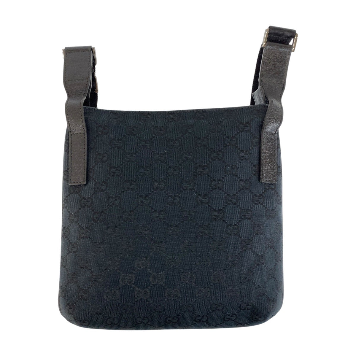 GUCCI Shoulder Bag 122793 GG canvas, leather Black black Shoulder Bag Messenger bag Women Used