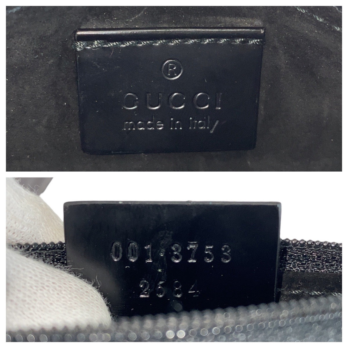GUCCI Handbag 001 3753 GG canvas, plastic Black black Handbag Women Used