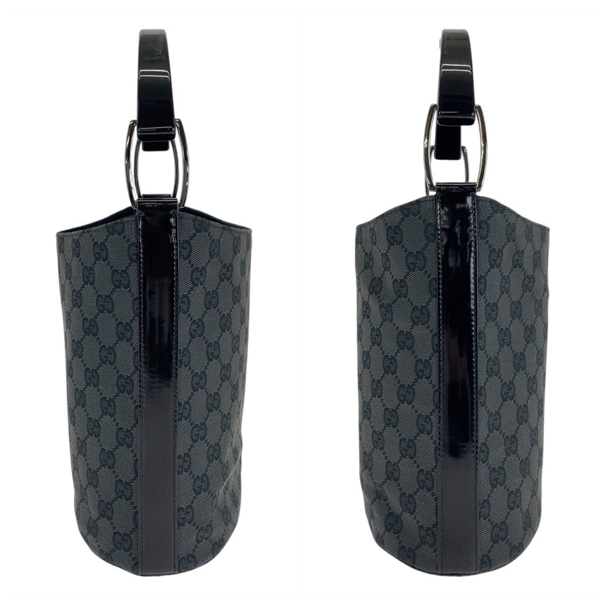 GUCCI Handbag 001 3753 GG canvas, plastic Black black Handbag Women Used