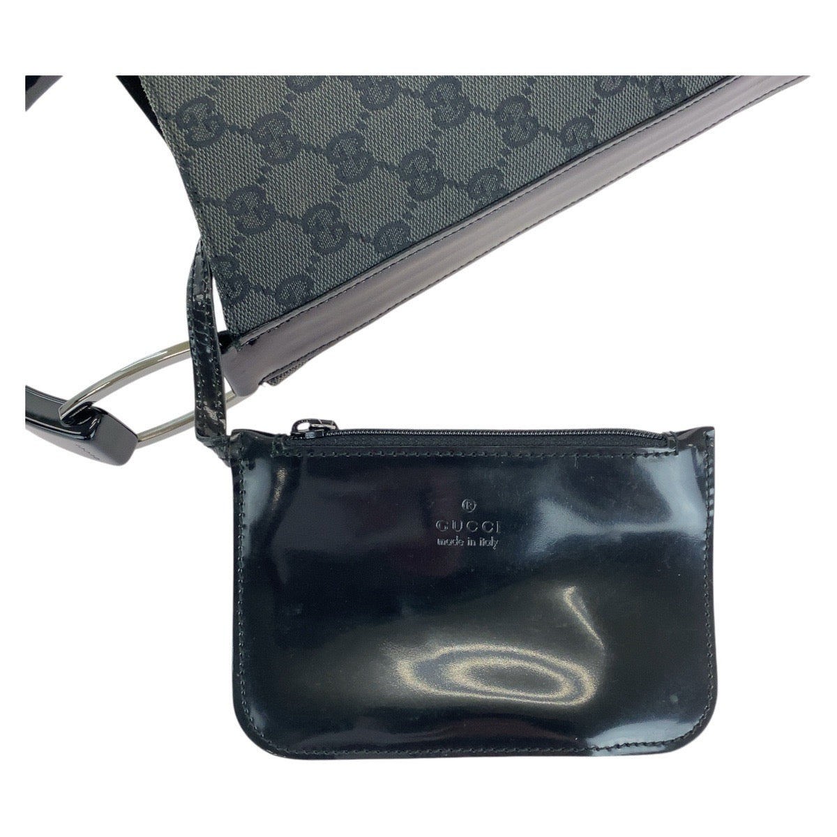 GUCCI Handbag 001 3753 GG canvas, plastic Black black Handbag Women Used