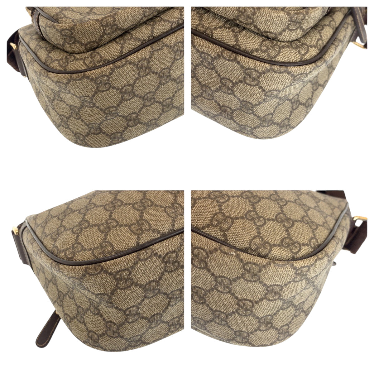 GUCCI Shoulder Bag 246861 GG Supreme Canvas Brown Beige SilverMetal Shoulder Bag Messenger bag Women Used