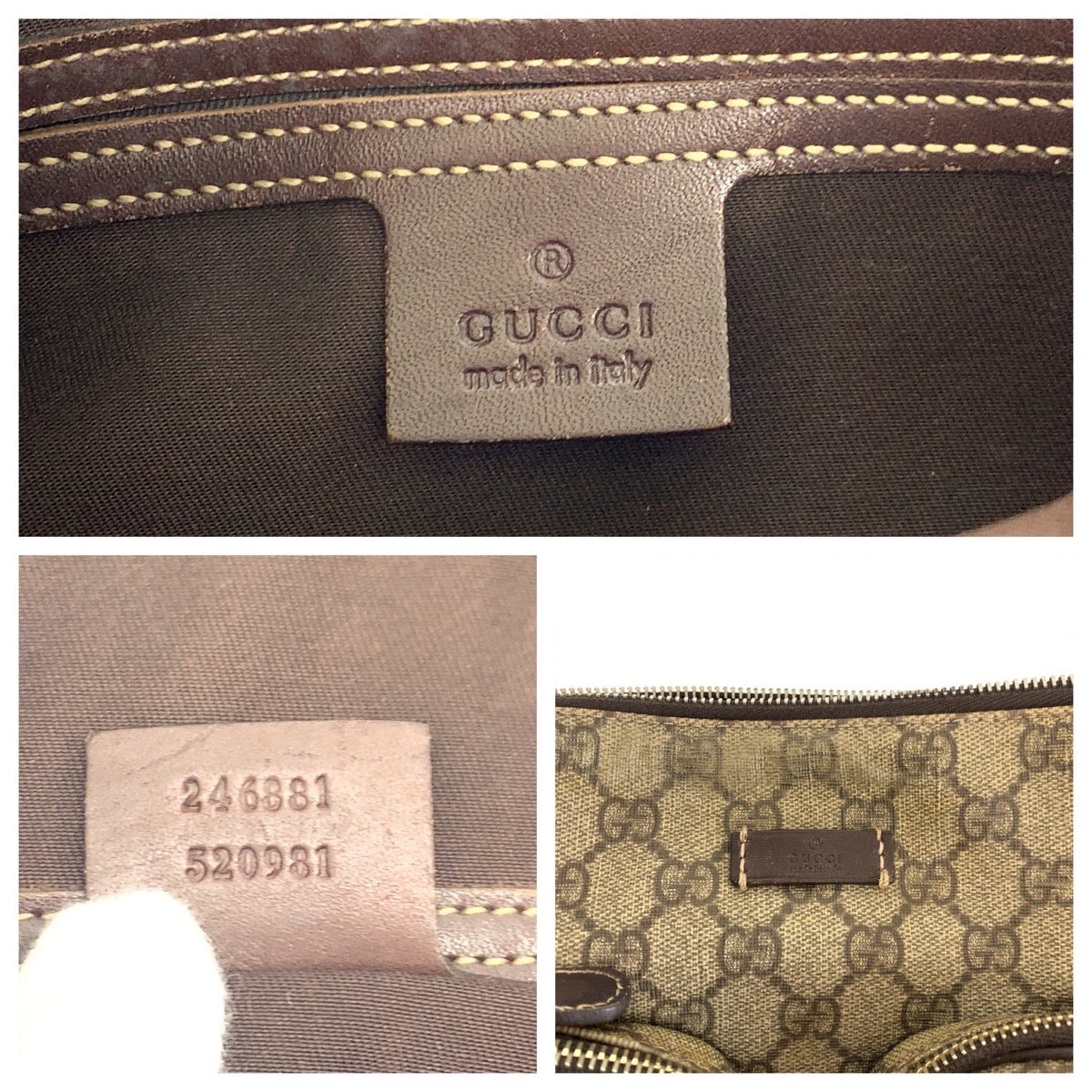 GUCCI Shoulder Bag 246861 GG Supreme Canvas Brown Beige SilverMetal Shoulder Bag Messenger bag Women Used