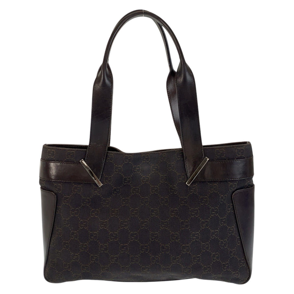 GUCCI Tote Bag 73983 GG canvas, leather Brown Tote Bag Shoulder Bag Women Used