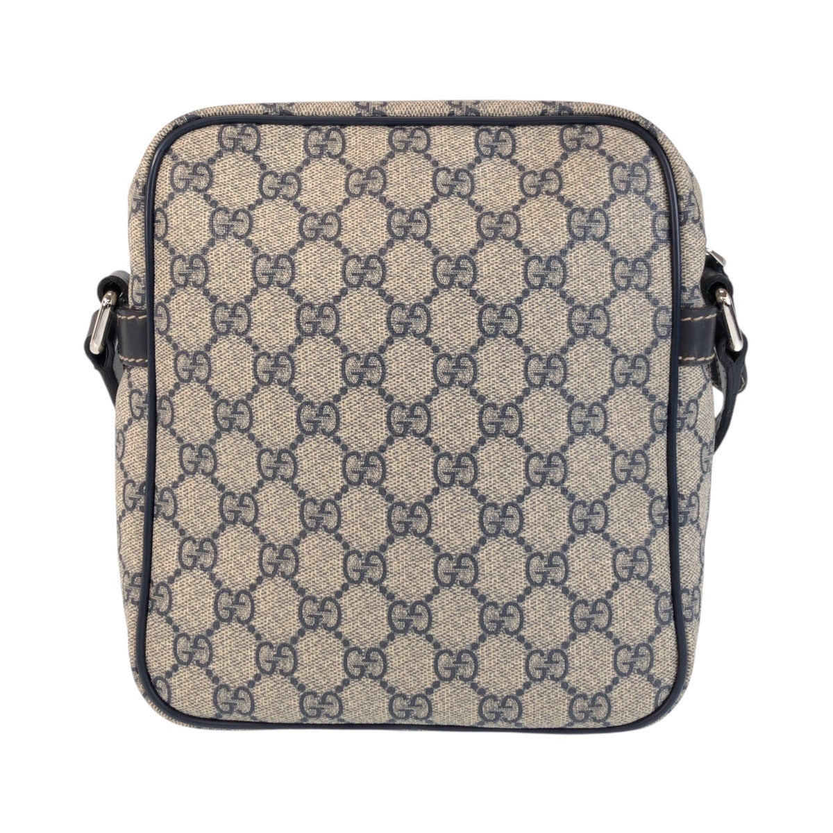 GUCCI Shoulder Bag 233268 GG Supreme canvas, leather Gray Navy SilverMetal Shoulder Bag pochette Women Used