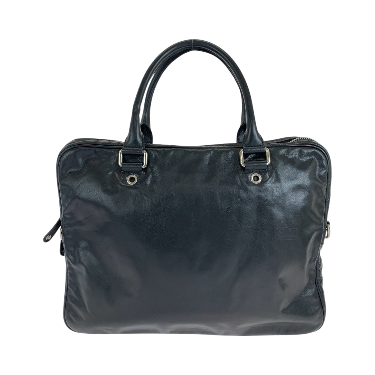 GUCCI Business bag 211113 leather Black SilverMetal Business bag handbag mens Used