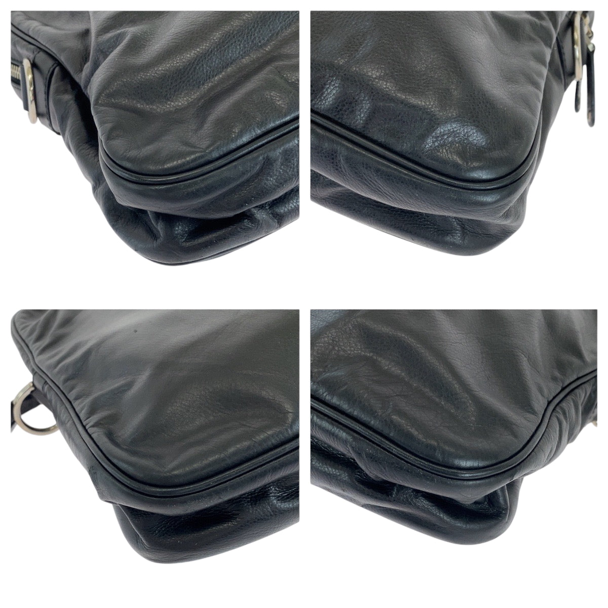 GUCCI Business bag 211113 leather Black SilverMetal Business bag handbag mens Used