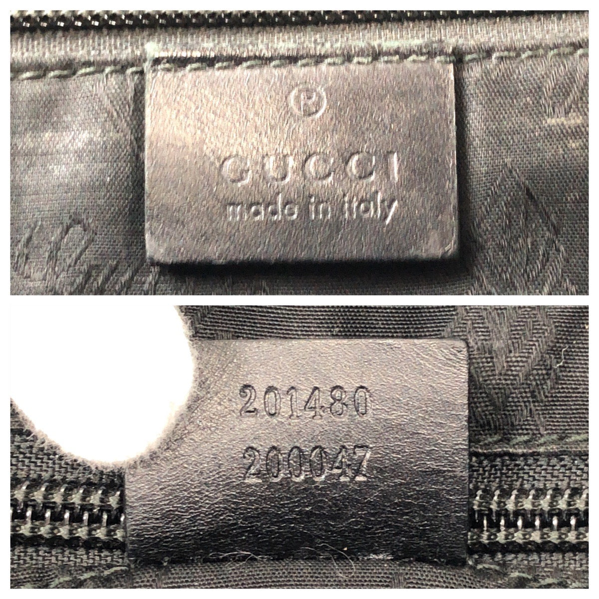 GUCCI Business bag 201480 PVC, Leather Black black Business bag briefcase GG implementation mens Used