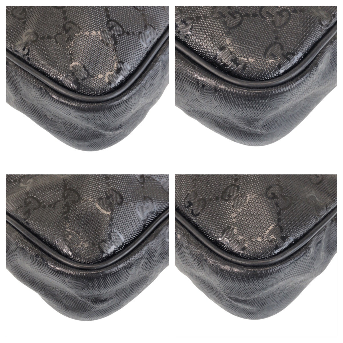 GUCCI Business bag 201480 PVC, Leather Black black Business bag briefcase GG implementation mens Used