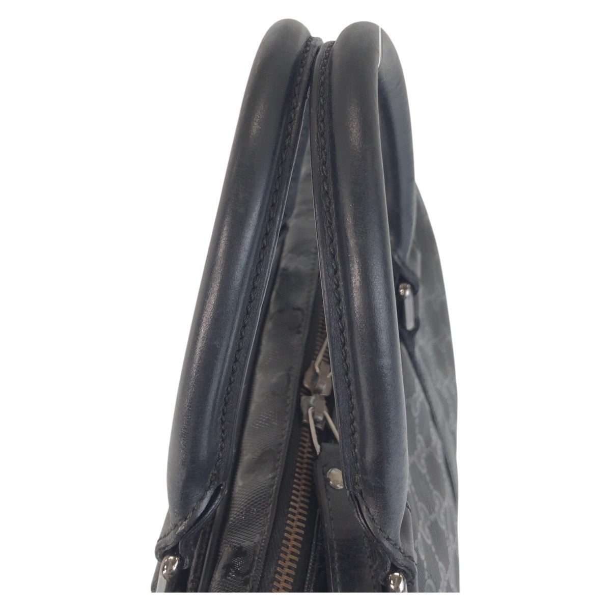GUCCI Business bag 201480 PVC, Leather Black black Business bag briefcase GG implementation mens Used
