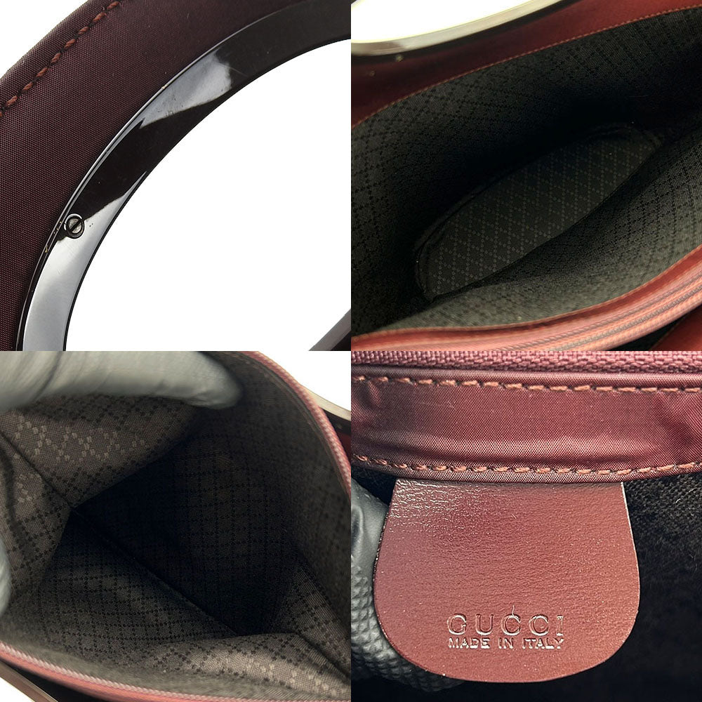 GUCCI Handbag 000.1013.0556 Satin Bordeaux Women Used