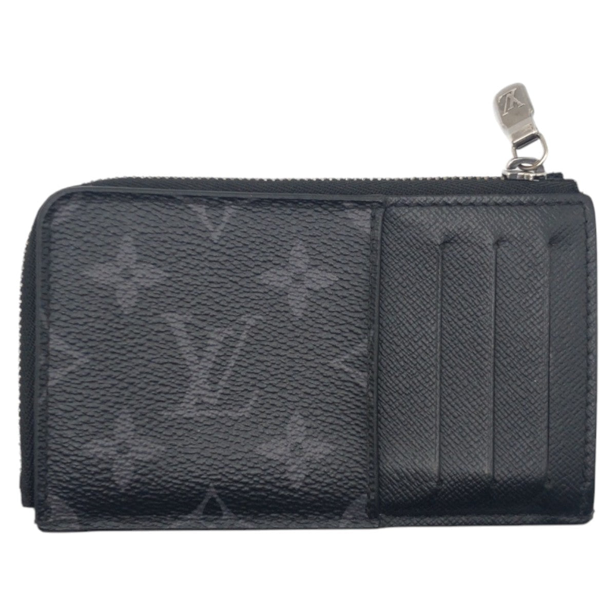 LOUIS VUITTON Bifold Wallet M81568 PVC Black SilverMetal Folding wallet Compact wallet Fragment case Monogram Eclipse hybrid wallet mens Used