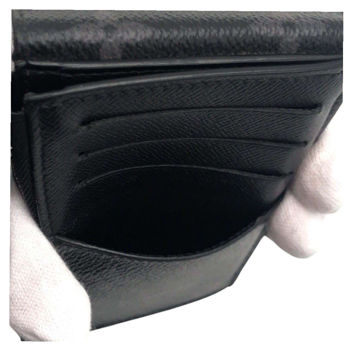 LOUIS VUITTON Bifold Wallet M81568 PVC Black SilverMetal Folding wallet Compact wallet Fragment case Monogram Eclipse hybrid wallet mens Used